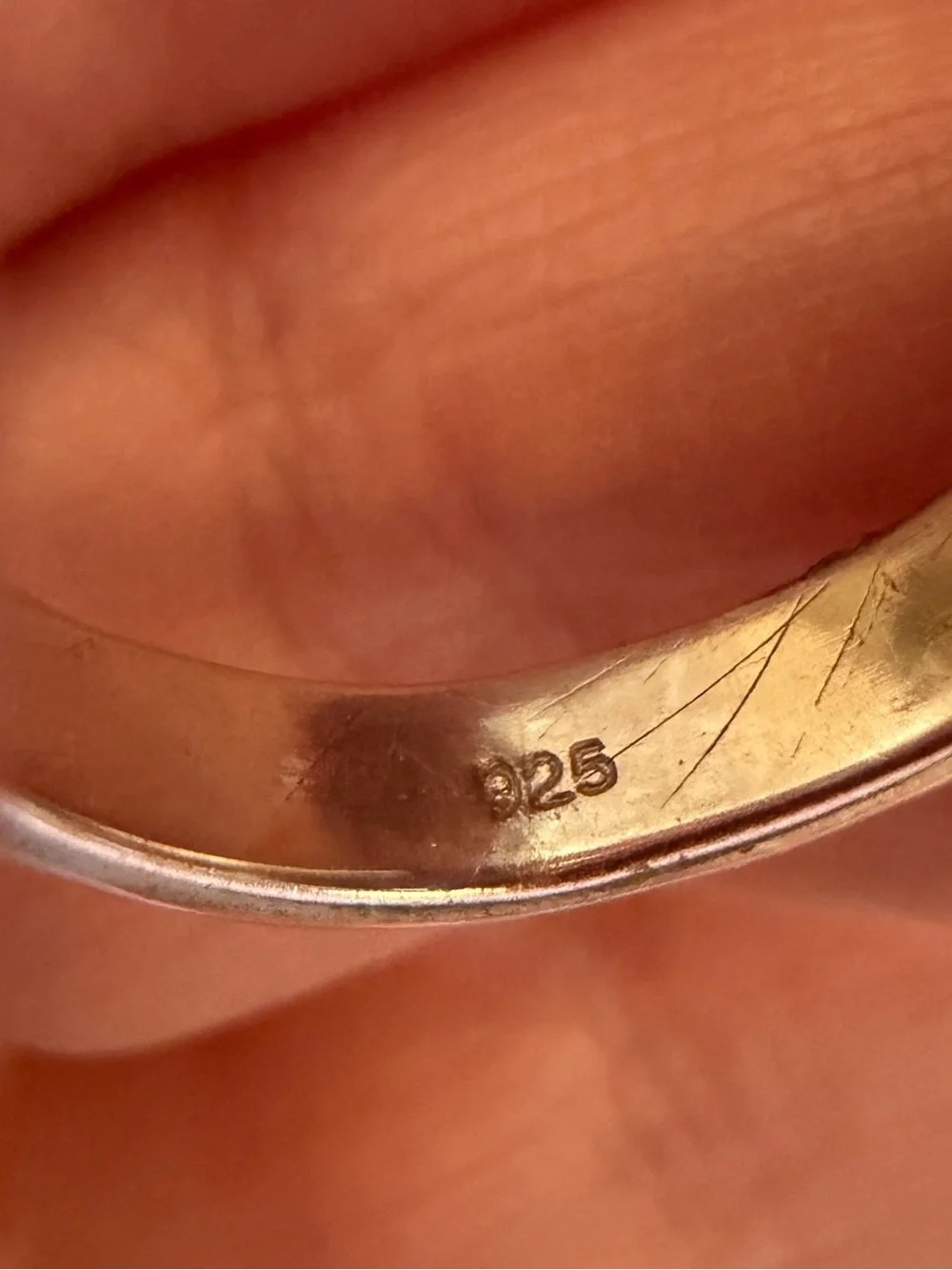❤️ Kingman Turquoise Cowgirl Cowboy Hat Hand Stamped Sterling 925 Ring Sz 6.25